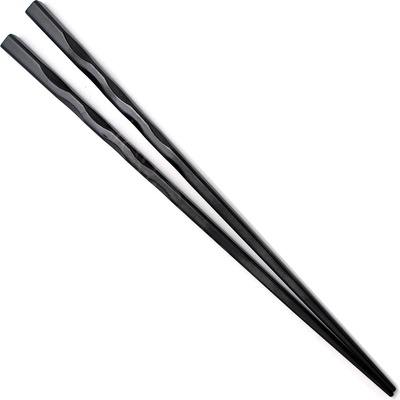 TAISAN Černé plastové hůlky s ergonomickým spirálovým tvarem – 22,5 cm