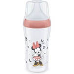 Nuk Бебешко шише Nuk Perfect Match - Temperature control, PP, 260 ml, размер М, Mickey червено (10216306) - baby