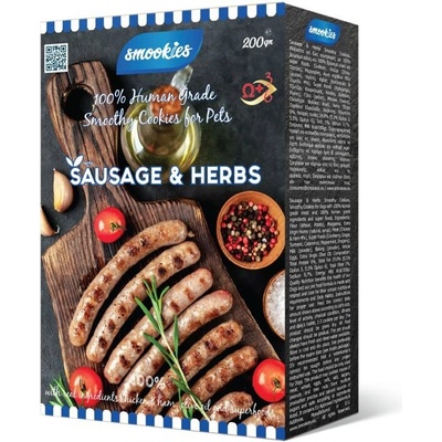 SMOOKIES Premium SAUSAGE klobáskové sušienky 100% human grade 200 g