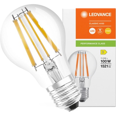 LEDVANCE Osram LED CLASSIC A 100 P 11W 827 FIL CL E27