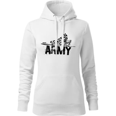 DRAGOWA дамски суитшърт с качулка Набис, бял, 320г/м2 (8495)