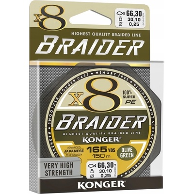 Konger Pletivo BRAIDER X8 150 m 0,25 mm