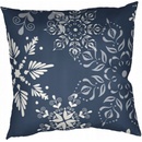 Dadka bavlna Snehové vločky tmavomodrá 40 x 40 cm