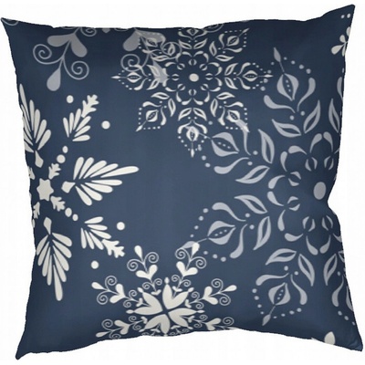 Dadka bavlna Snehové vločky tmavomodrá 40 x 40 cm