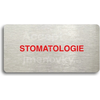 ACCEPT Piktogram STOMATOLOGIE - stříbrná tabulka - barevný tisk bez rámečku