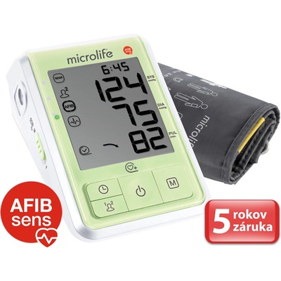 Microlife BP B6 Favourite Afib tlakomer na rameno zelený + adaptér