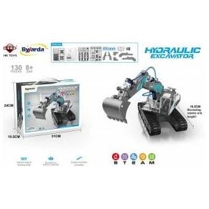 Mattel Hydraulic Folding Excavator for Kids 8+ Movable Components + Construction Parts 130 pcs