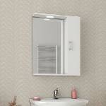 Drop Ritmo бял шкаф с огледало за окачване с 1 врата, 58 см, десен (5KRTR60WH)