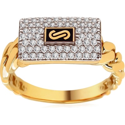 iZlato Forever Monaco Chain ring Classic Plain Pavé lock IZ30808