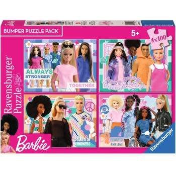 Image 1 of Ravensburger Пъзел Ravensburger от 4 х 100 части - Барби (12001077)