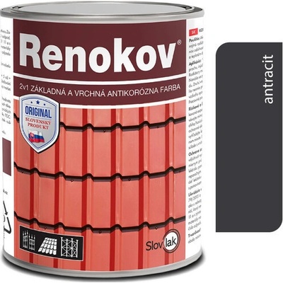 Renokov čierny 2,5kg antikorózna farba na kov