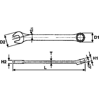 Teng Tools očkoplochý klíč 27mm TT 72672207