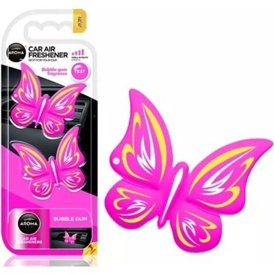 Aroma Car FANCY SHAPES BUTTERFLY Bubble Gum