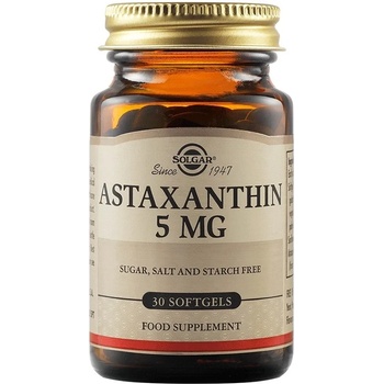 Solgar Astaxanthin, 5 mg, 30 меки капсули, Solgar