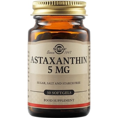 Solgar Astaxanthin, 5 mg, 30 меки капсули, Solgar