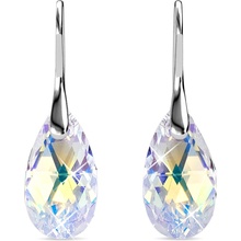 Royal Fashion stříbrné pozlacené náušnice Swarovski DES0305-AB-WG