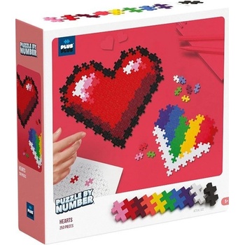 Plus-Plus Skládej podle čísel Srdce