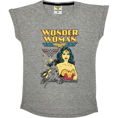 EPlus Тениска за момиче - Wonder Woman сива Размер - деца: 140