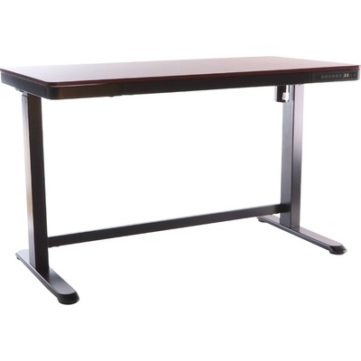 Rauman Výškově nastavitelný stůl OfficeTech 2, 120 x 60 cm, černá / mahagon
