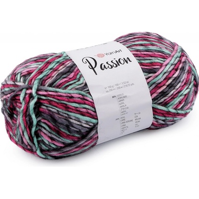 Pletací příze Passion 100 g, střední, 2 (1252) vínová