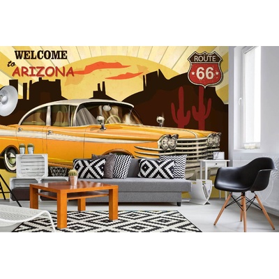 DIMEX ART Самозалепваща се флизелинова фототапета ретро плакат на аризона 375 x 250 см