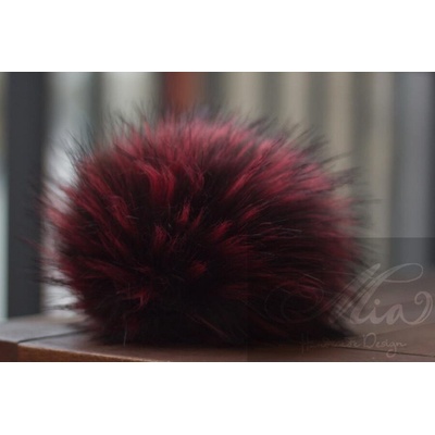 Bambule 20cm tm. bordó s černými konečky