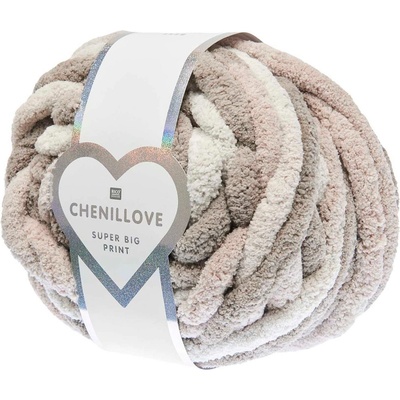 Rico design háčkovací příze Chenillove Super Big Print odstín 001 krémová - 1 ks
