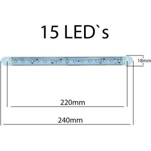  Габарит бял FR0306B 15 LED 12-24V 240mm