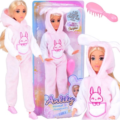 Inlea4Fun ANIMAL JUMPSUITS Anlily v ružovom overale 30 cm