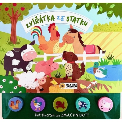 Zvířátka ze statku - Zvuková knížka s 5 měkkými tlačítky