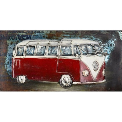 FALC Kovový obraz 3D Volkswagen T2, 40 x 80 cm