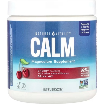 Natural Vitality Calm Magnesium Drink Mix, horčík, čerešňa, 226 g