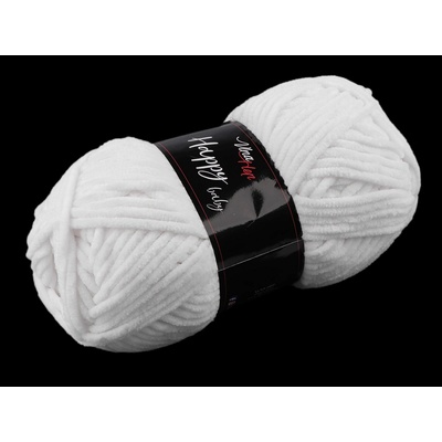Stoklasa Pletací žinylková příze Happy Baby 100 g Balení: 1 ks, Varianta: 1 (4002) bílá 1 (4002) bílá