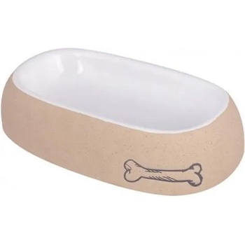 PET BRANDS MOP Sandstone Feeding Bowl for Dogs - Пясъчна овална купа, за кучета, за храна или вода 21х13х6 см, Англия - MOP04