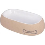 PET BRANDS MOP Sandstone Feeding Bowl for Dogs - Пясъчна овална купа, за кучета, за храна или вода 21х13х6 см, Англия - MOP04