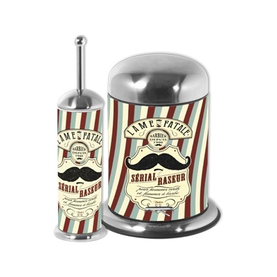 HORECANO G-К-кт за тоалетна с декор 2 части (кош с педал5л+Четка wc)(94694-001a) (018524)