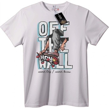 NOONEBRAND Тениска Скейт Извън Стената - XL, White