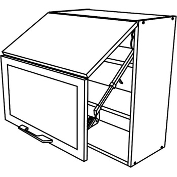 Matis Кухненски шкаф горен с две повдигащи врати contempo vh60 бял