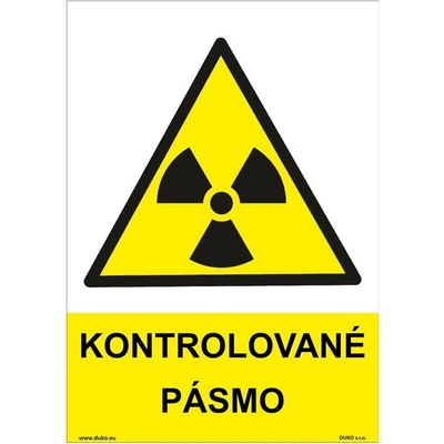 DUKO KONTROLOVANÉ PÁSMO Formát: 148 x 210 mm, Materiál: plast 3 mm, samolepící vinylová fólie