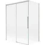 Mexen Rox две плъзгащи се стъклени врати, 120 + 70 x 150 cm, прозрачни, четкан никел - 8C9-120-070-97-00 (8C9-120-070-97-00)
