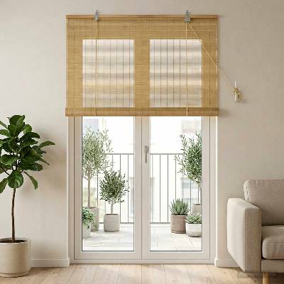 vidaXL Ролетна щора Натурално 90 x 220 cm Бамбук (42040577)