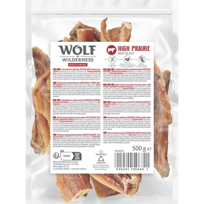Wolf of Wilderness Hovězí kůže z hlavy High Prairie 3 x 500 g