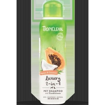 Tropiclean 2 v 1 šampon s kondicionérem papája a kokos 355 ml – Zbozi.Blesk.cz