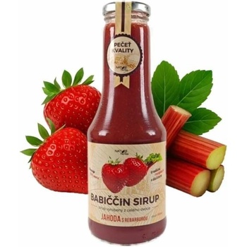 Nature Notea Babiččin sirup Jahoda s rebarborou 0,5 l