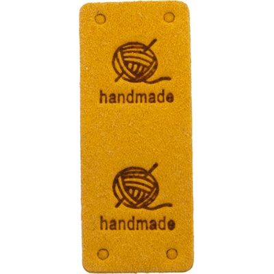 Nášivka HAND MADE klubko 50x20mm Varianta: okrová