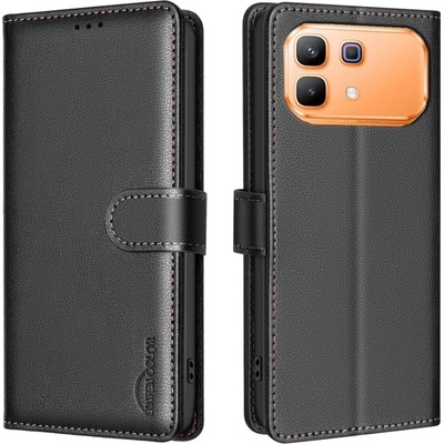 BINFEN knížkové pouzdro na Infinix Note 60 5G/Note 60 Pro 5G - černé