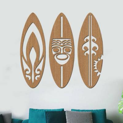 dřevo života Dřevěná dekorace na zeď SURF Zvolte barvu dekoru: Horský dub, Rozměry (cm): 90x90