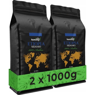 100% arabica Tommy Cafe Etiópia Sidamo AA 1000 g