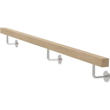 Umakov Drevené madlo DUB - CINK a nerezové držiaky, JP40x40mm/L2000mm WDJP/M-2000-CINK