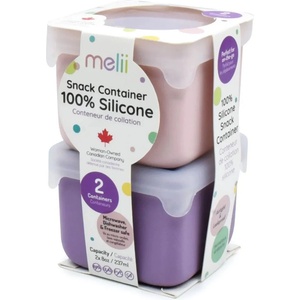 Melii Силиконови кутии за храна Melii - 2 броя, Pink/Purple (ML23300)